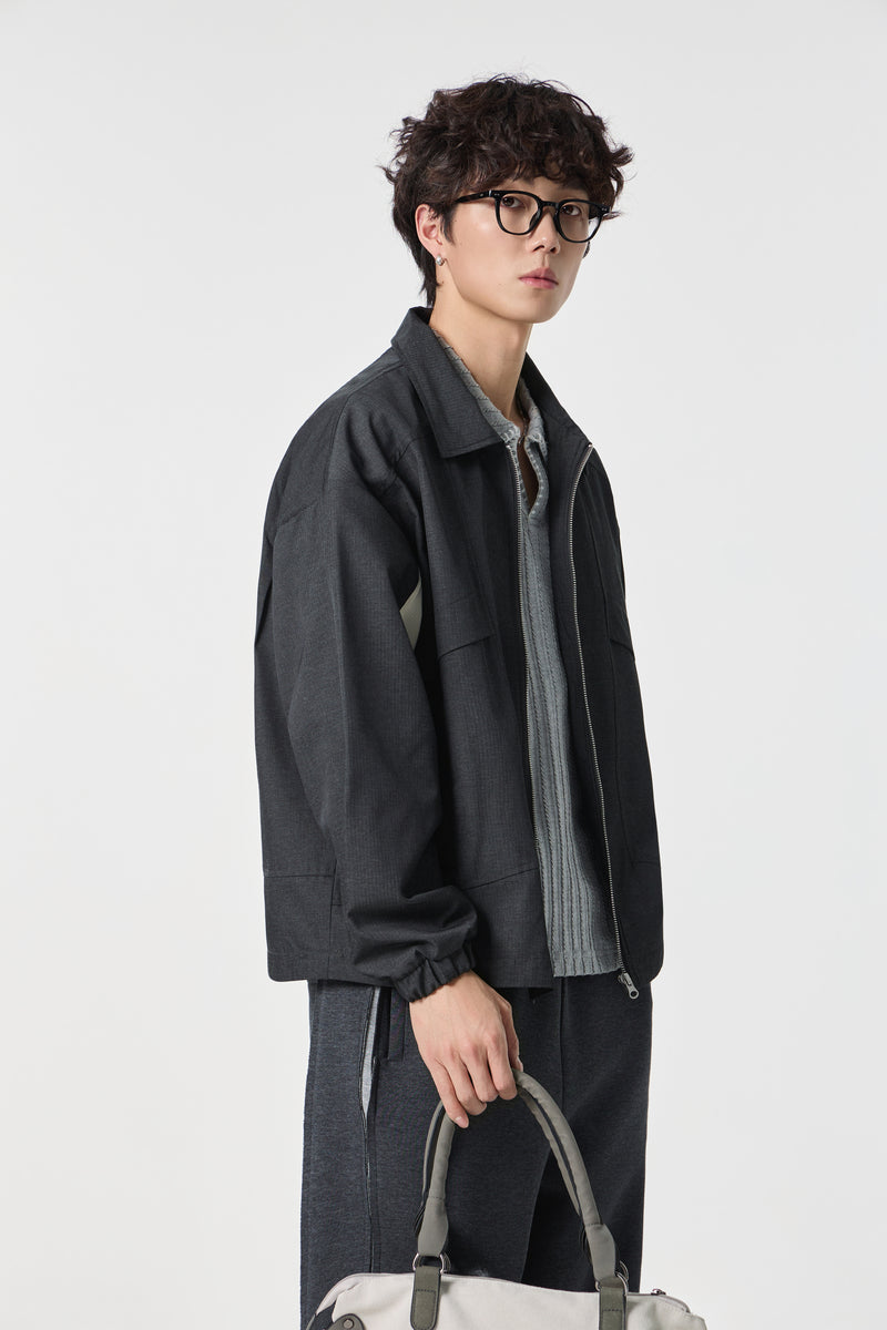 Black Modern Workwear Bomber Side view | Weezy