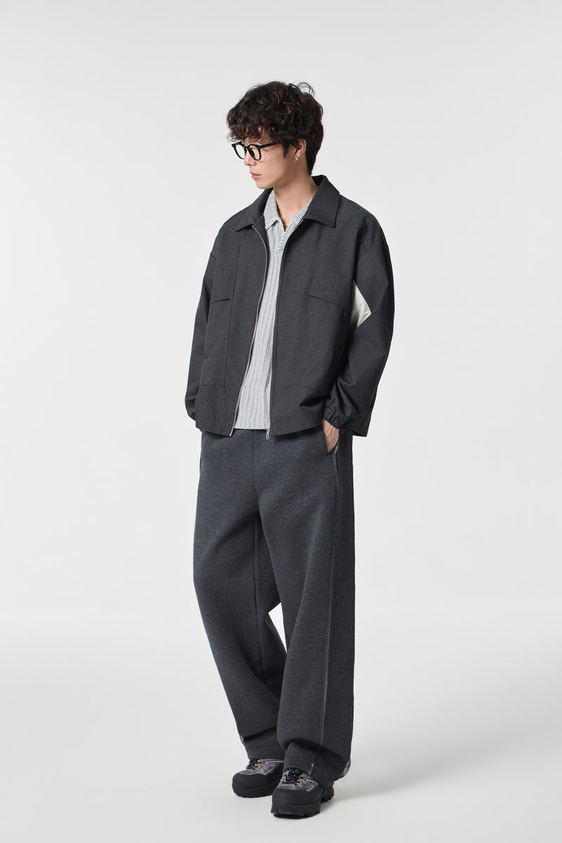 Black Modern Workwear Bomber View 11 | Weezy