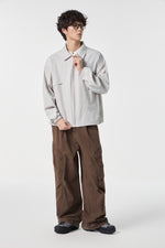 Grey Modern Workwear Bomber Model view | Weezy