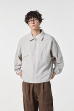 Grey Modern Workwear Bomber Side view | Weezy