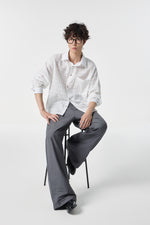 White Textured Air Shirt Flat lay | Weezy