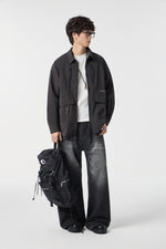 Black Urban Modular Jacket Close-up | Weezy