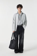 Geographic Grey Tech Utility Overshirt View 10 | Weezy