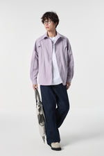 Lavender Contour Overshirt Flat lay | Weezy