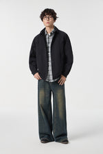 Jet Black Contour Overshirt Side view | Weezy