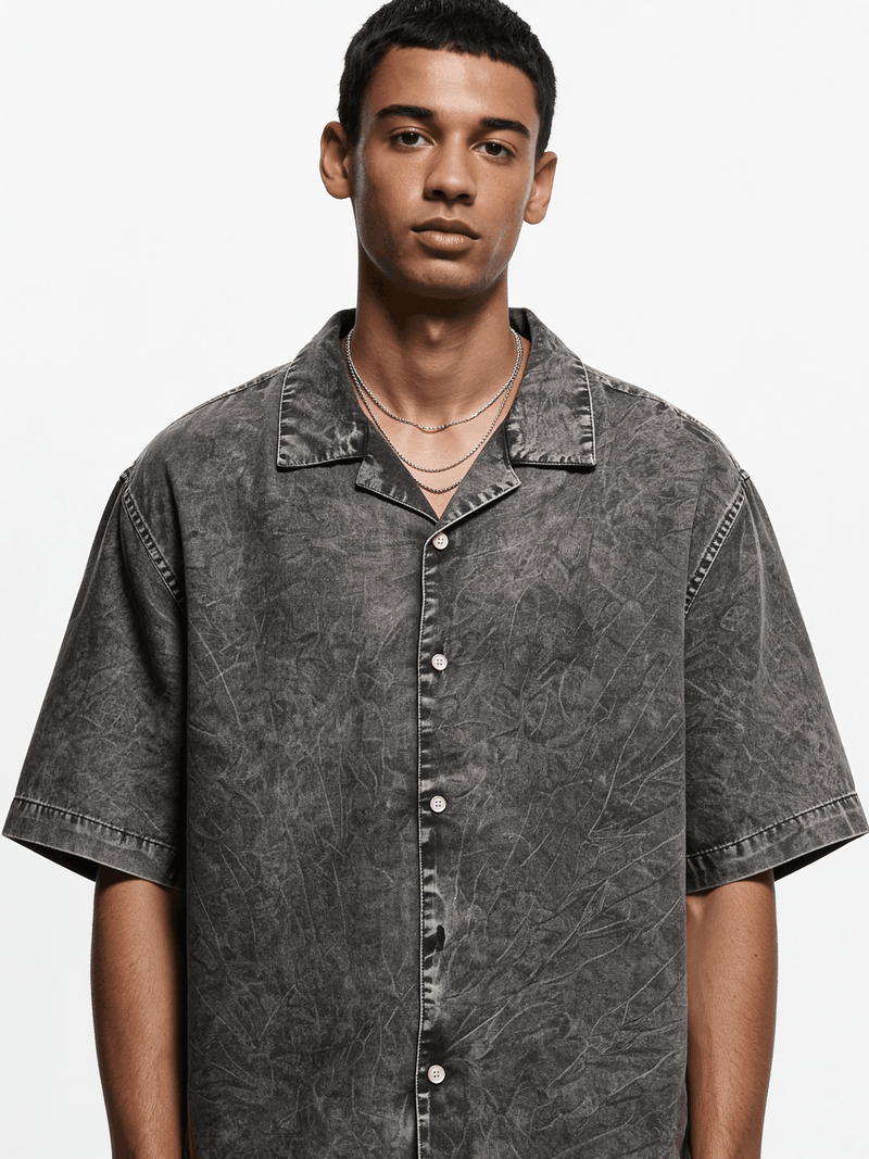 Acid Washed Shirt Side view | Weezy