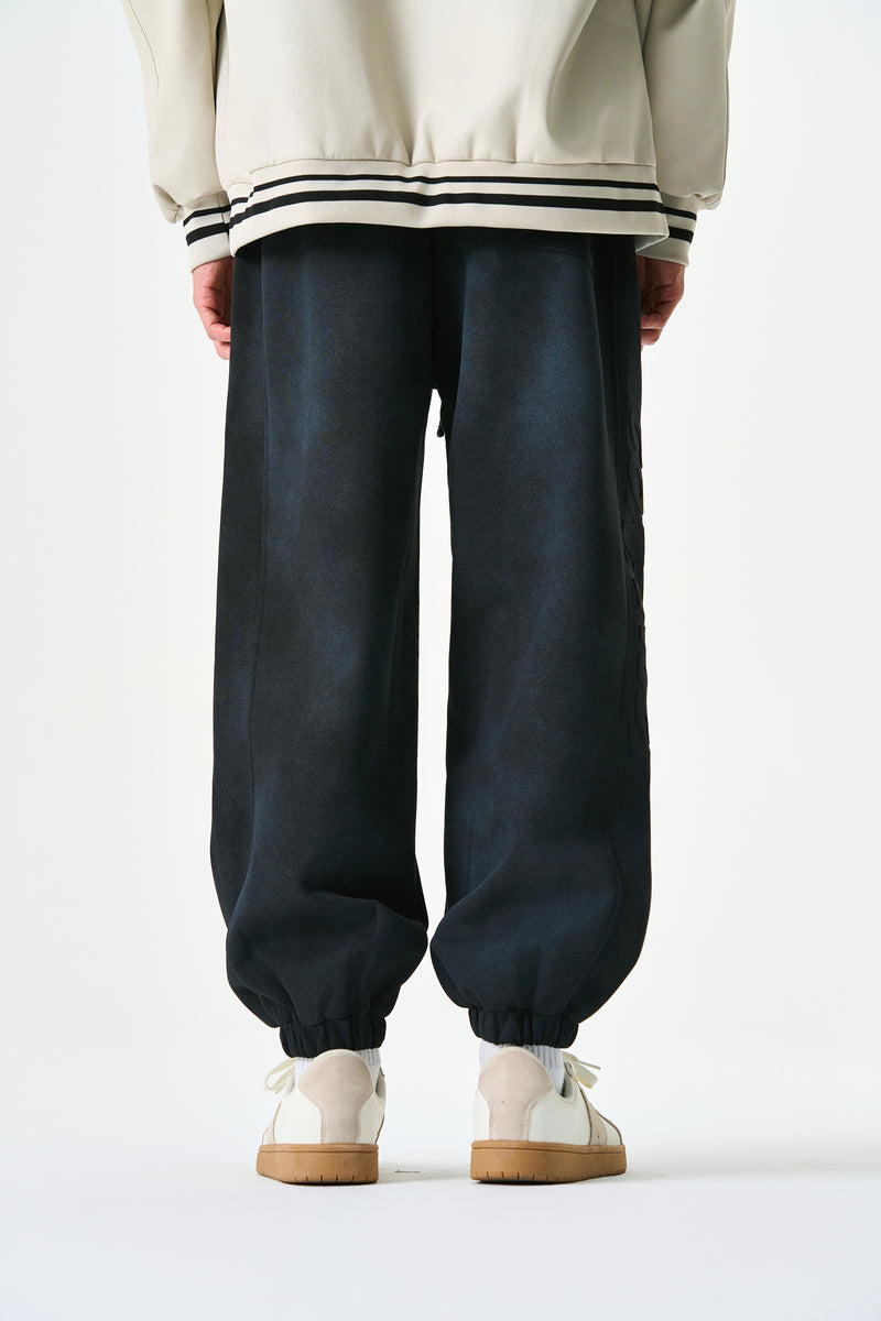 Midnight Washed Jogger Pants Detail view | Weezy