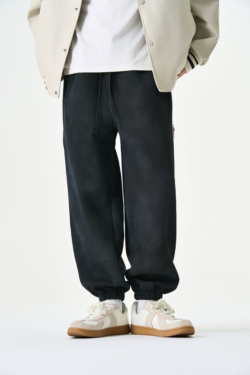Midnight Washed Jogger Pants Front view | Weezy