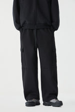 Jet Black Cargo Sweatpants Detail view | Weezy