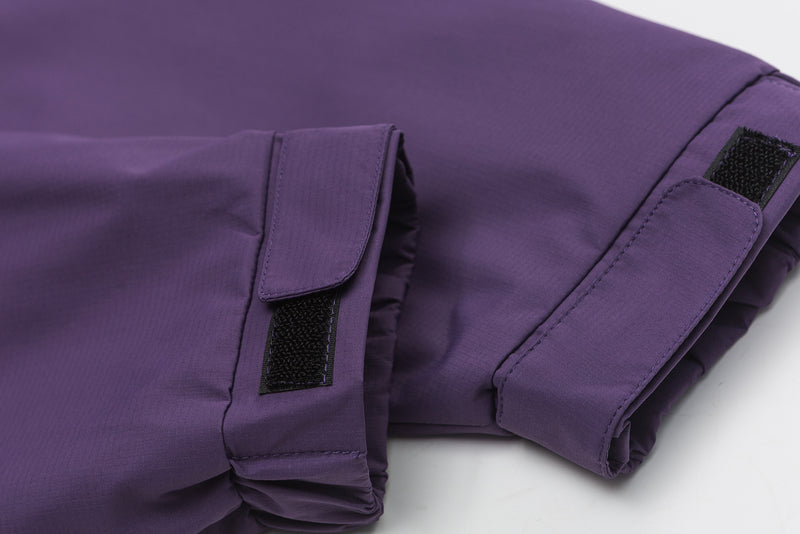Purple Hooded Cargo Jacket View 9 | Weezy