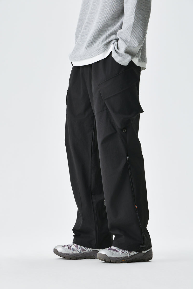 Black Urban Drifter Utility Cargo Pants Side view | Weezy