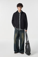 Jet Black Contour Overshirt Detail view | Weezy