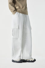 White Cargo Sweatpants Front view | Weezy