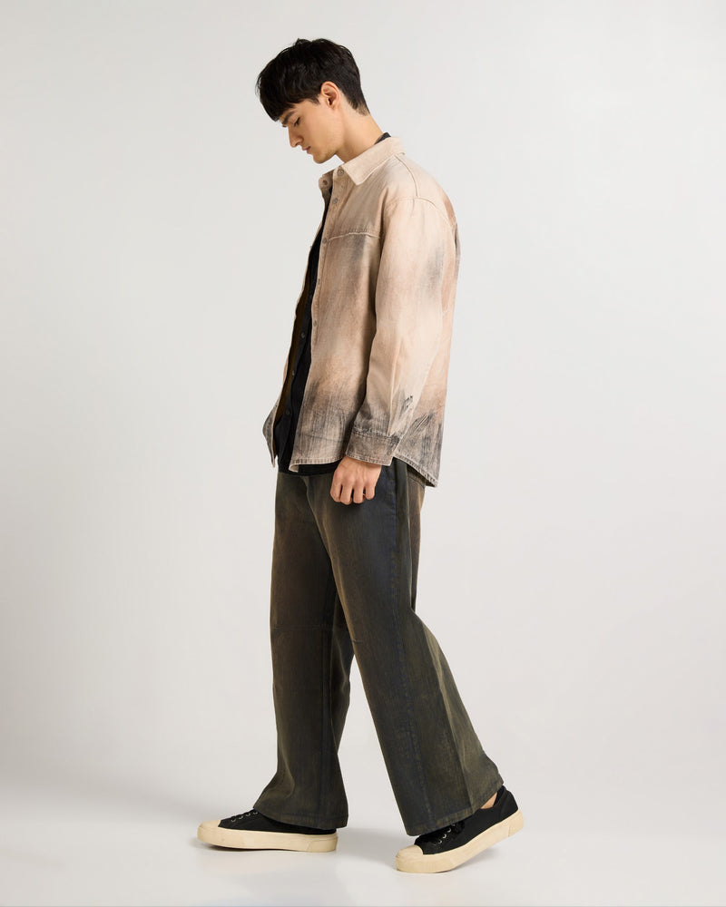 Gradient Washed Apricot Overshirt Lifestyle view | Weezy