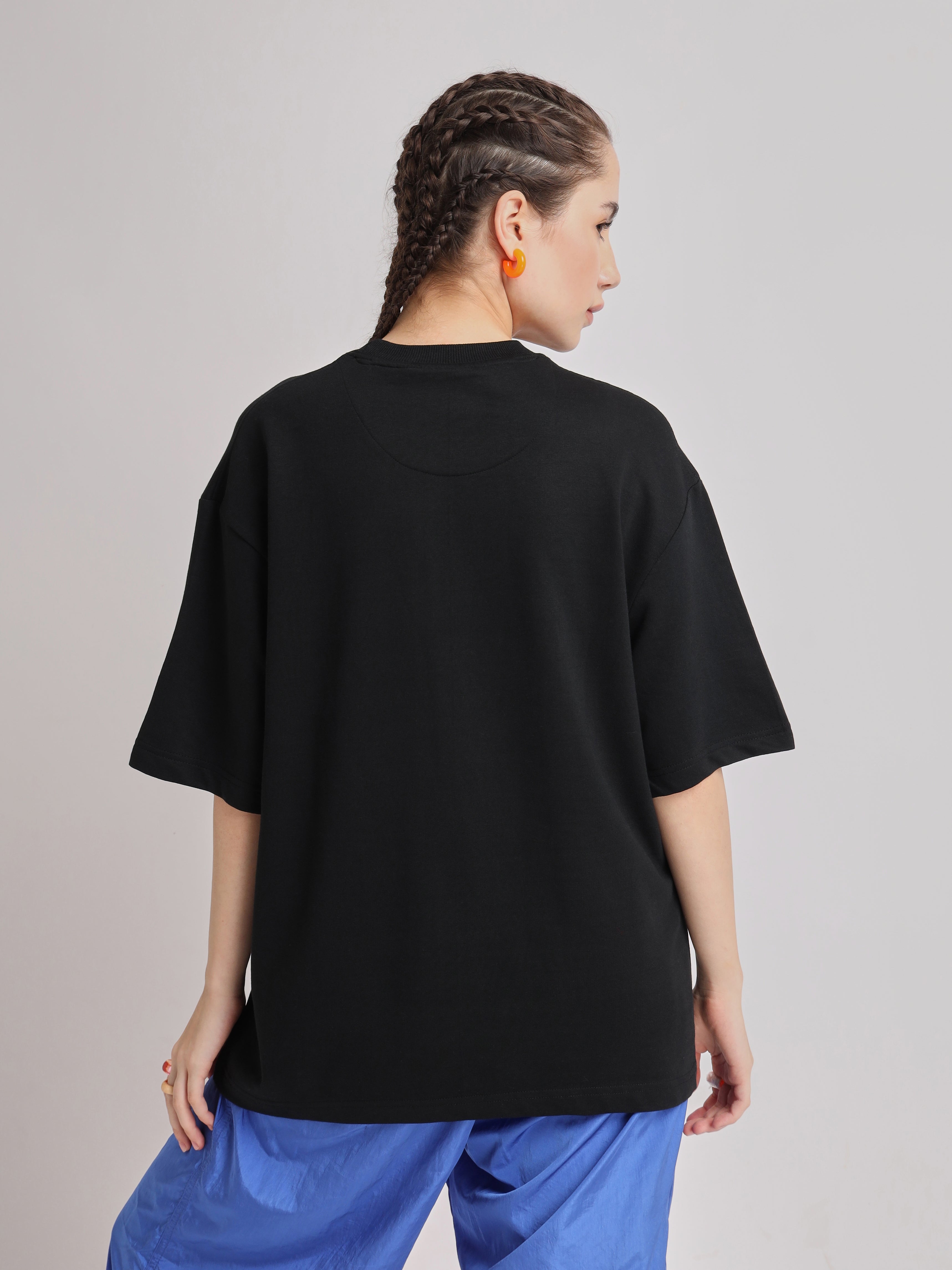 Jet Black Ampersand Oversized T-Shirt