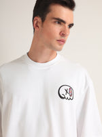 White Bamboozled Oversized T-Shirt Back view | Weezy