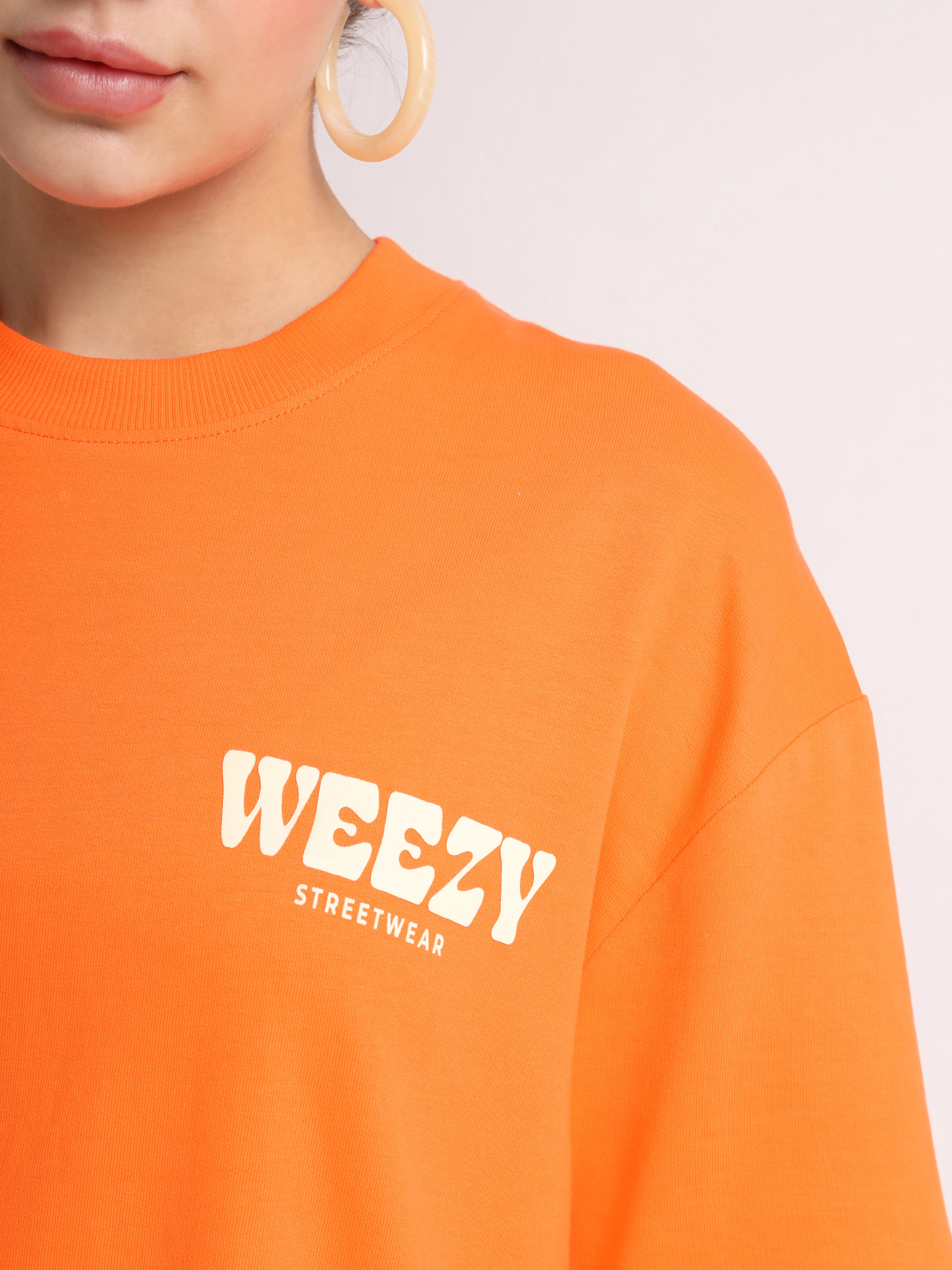 Neon Orange Change Oversized T-Shirt