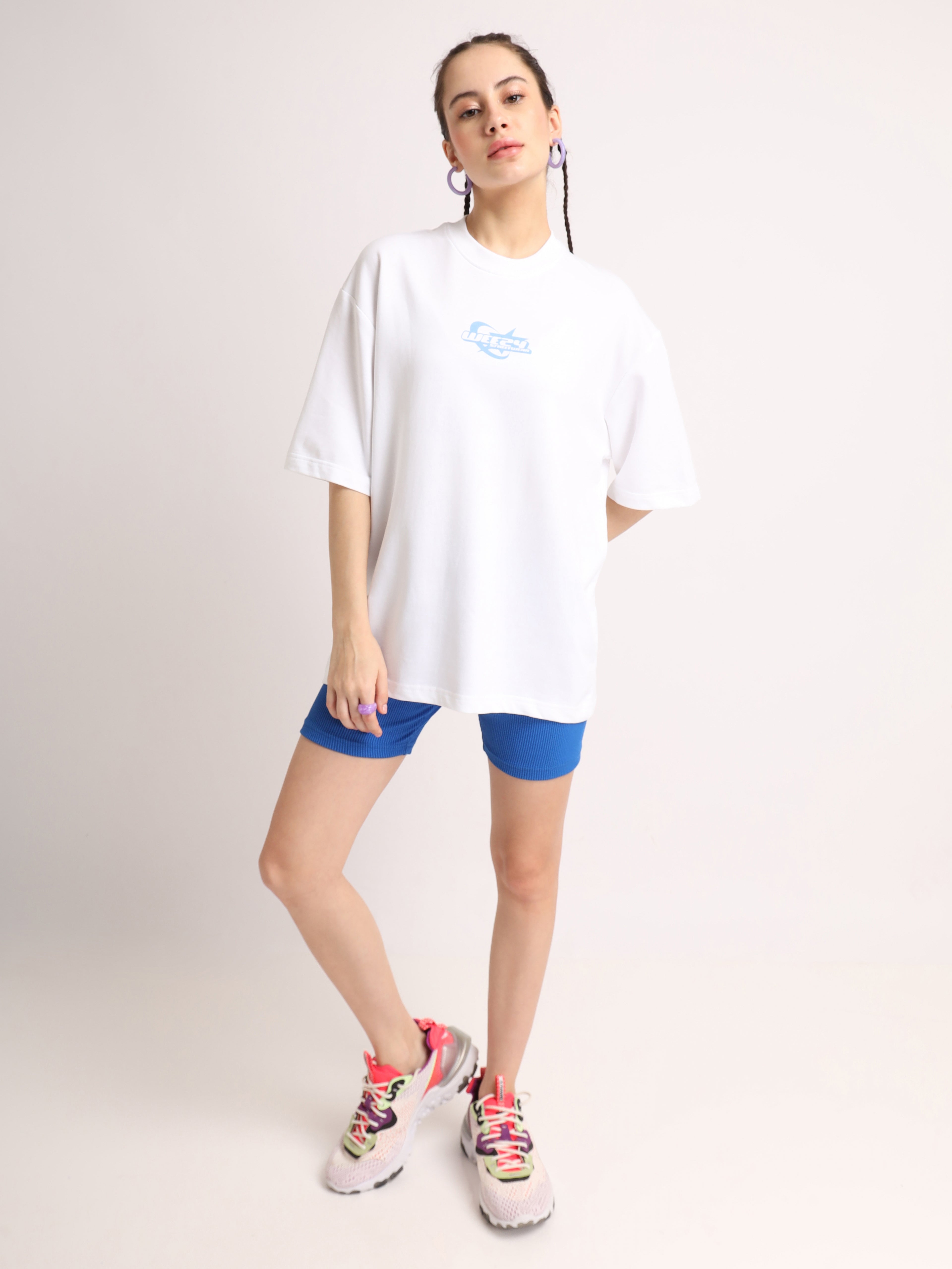 White Depressed But Cool Oversized T-Shirt
