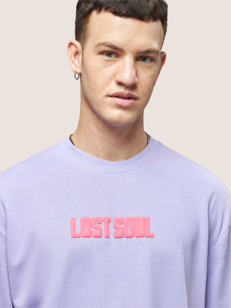 Lilac Lost Soul Oversized T-Shirt Back view | Weezy