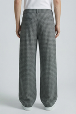 Stone Grid Trousers Side view | Weezy