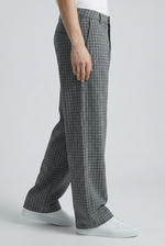 Stone Grid Trousers Detail view | Weezy