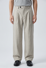 Stone Pleat Trousers Front view | Weezy