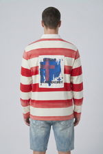 Red Striped Rugby Shirt Back view | Weezy