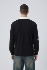 Noir Field Rugby Shirt Back view | Weezy
