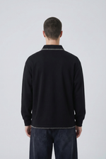 Noir Crest Polo Shirt Back view | Weezy