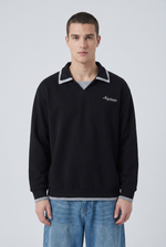 Noir Classic Rugby Shirt Front view | Weezy