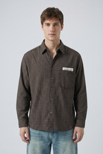 Mocha Check Shirt Back view | Weezy