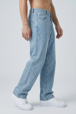 Chalk Splatter Jeans Side view | Weezy