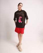 Chocolate Brown Muse Oversized T-Shirt Lifestyle view | Weezy