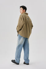 Beige Structure Overshirt Flat lay | Weezy