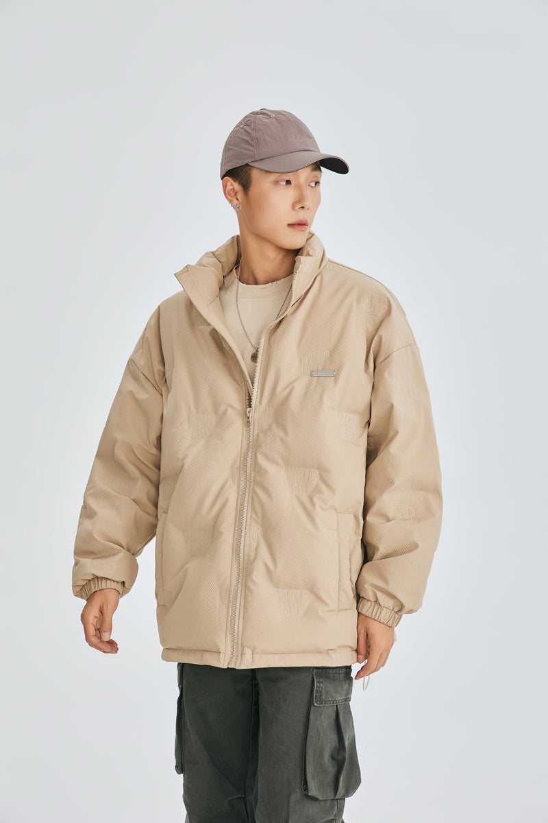 Soft Sand Puffer Jacket Back view | Weezy