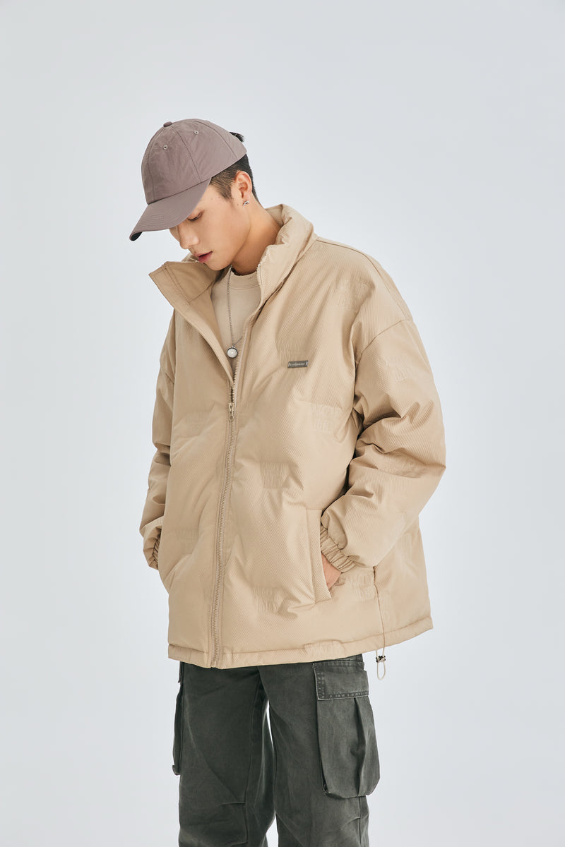 Soft Sand Puffer Jacket Side view | Weezy
