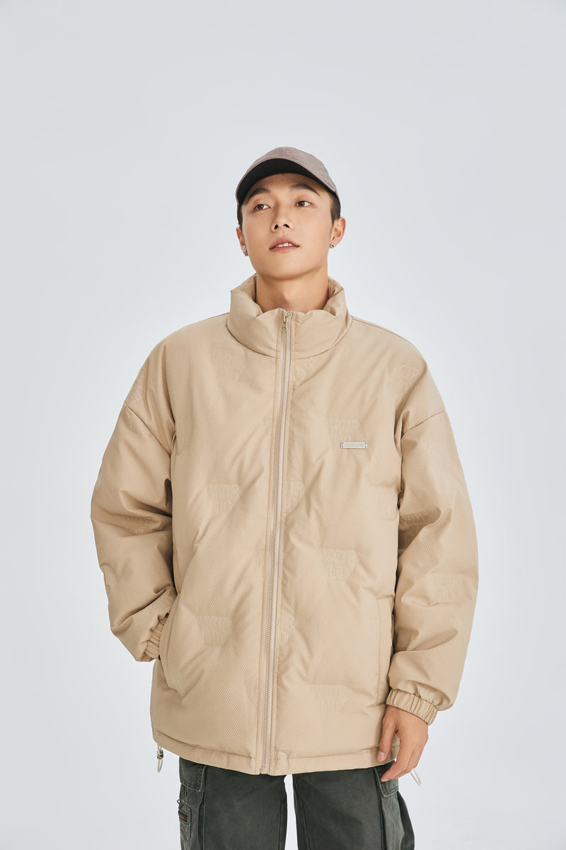 Soft Sand Puffer Jacket Detail view | Weezy