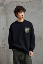Concrete Roots Jet Black Sweatshirt Front view | Weezy