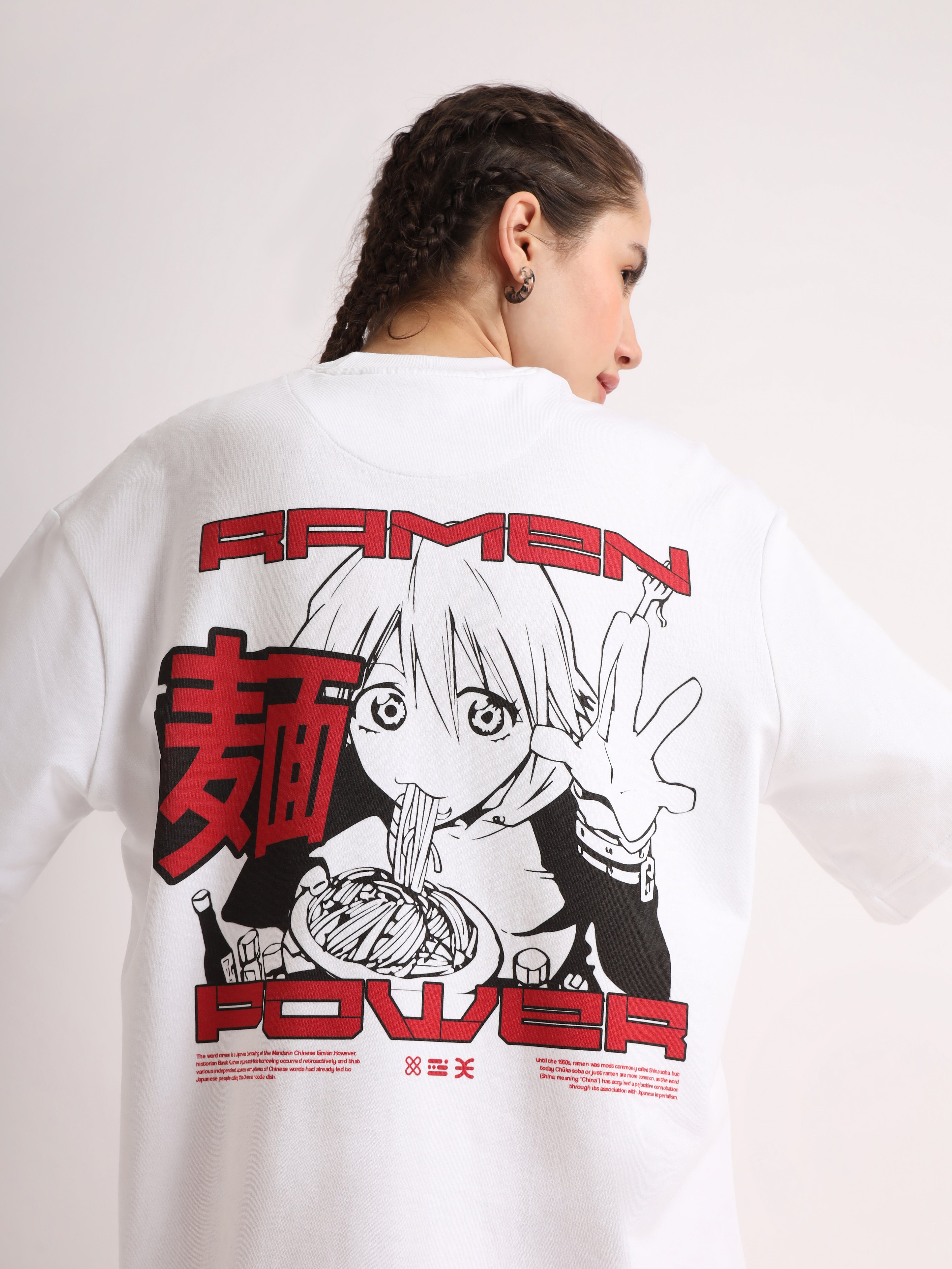 White Ramen Power Oversized T-Shirt