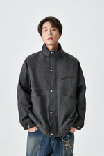 Relaxed Fit Dark Grey Jacket Back view | Weezy
