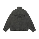 Ash Grey Relaxed Fit Bomber Jacket Model view | Weezy