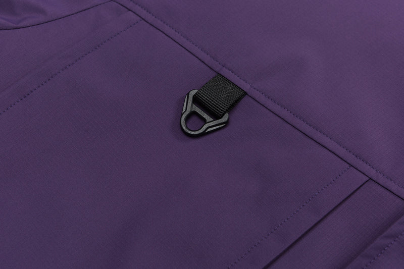 Purple Hooded Cargo Jacket View 16 | Weezy