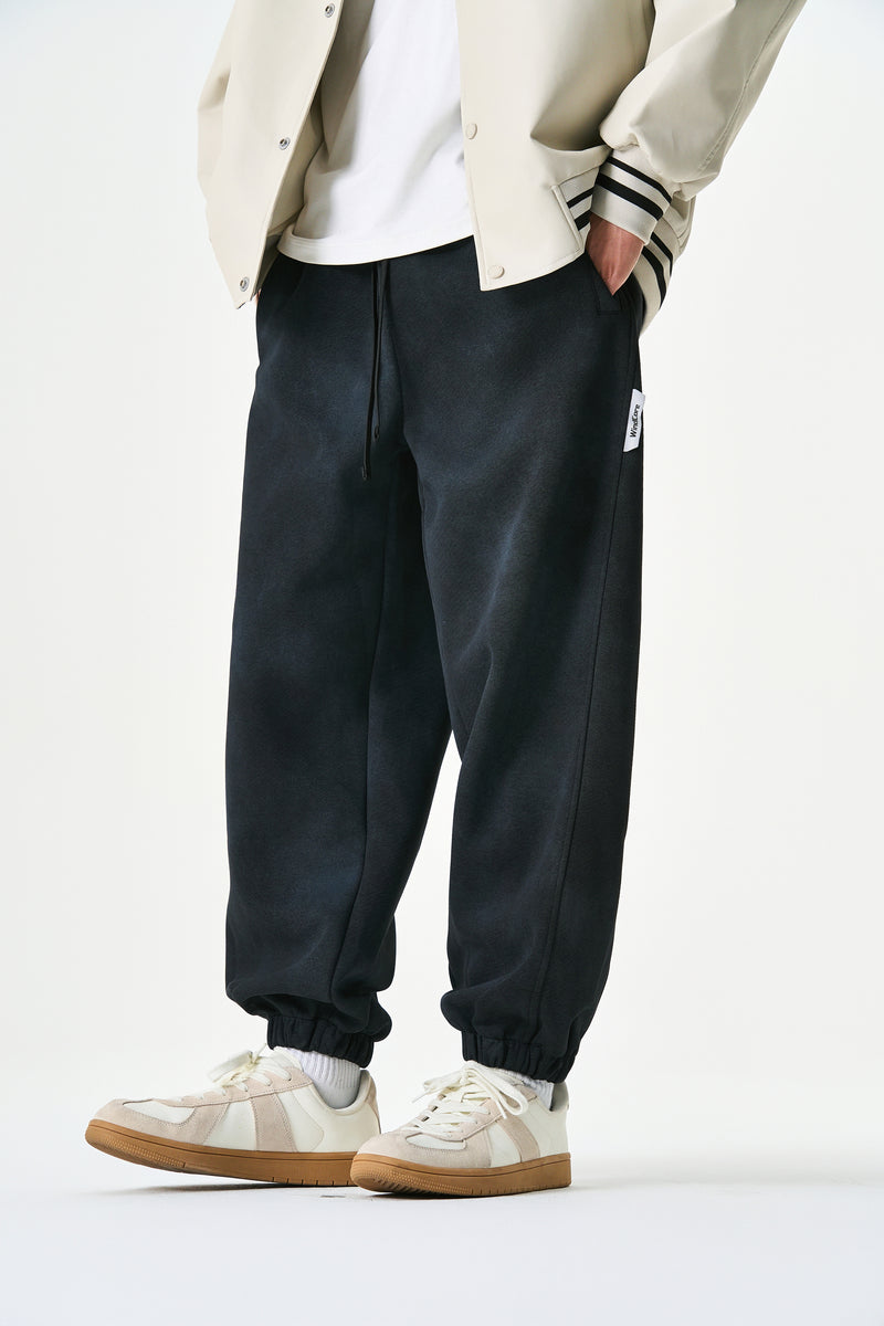 Midnight Washed Jogger Pants Flat lay | Weezy