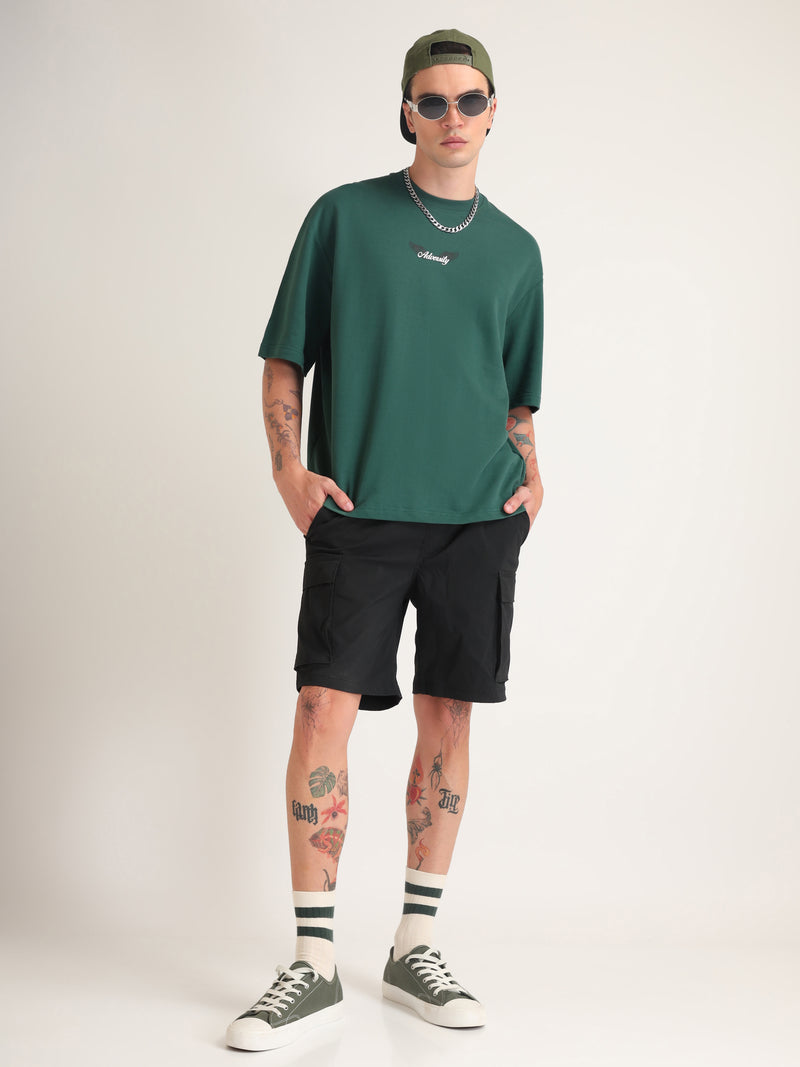 Emerald Green Adversity Angel Oversized T-Shirt Flat lay | Weezy