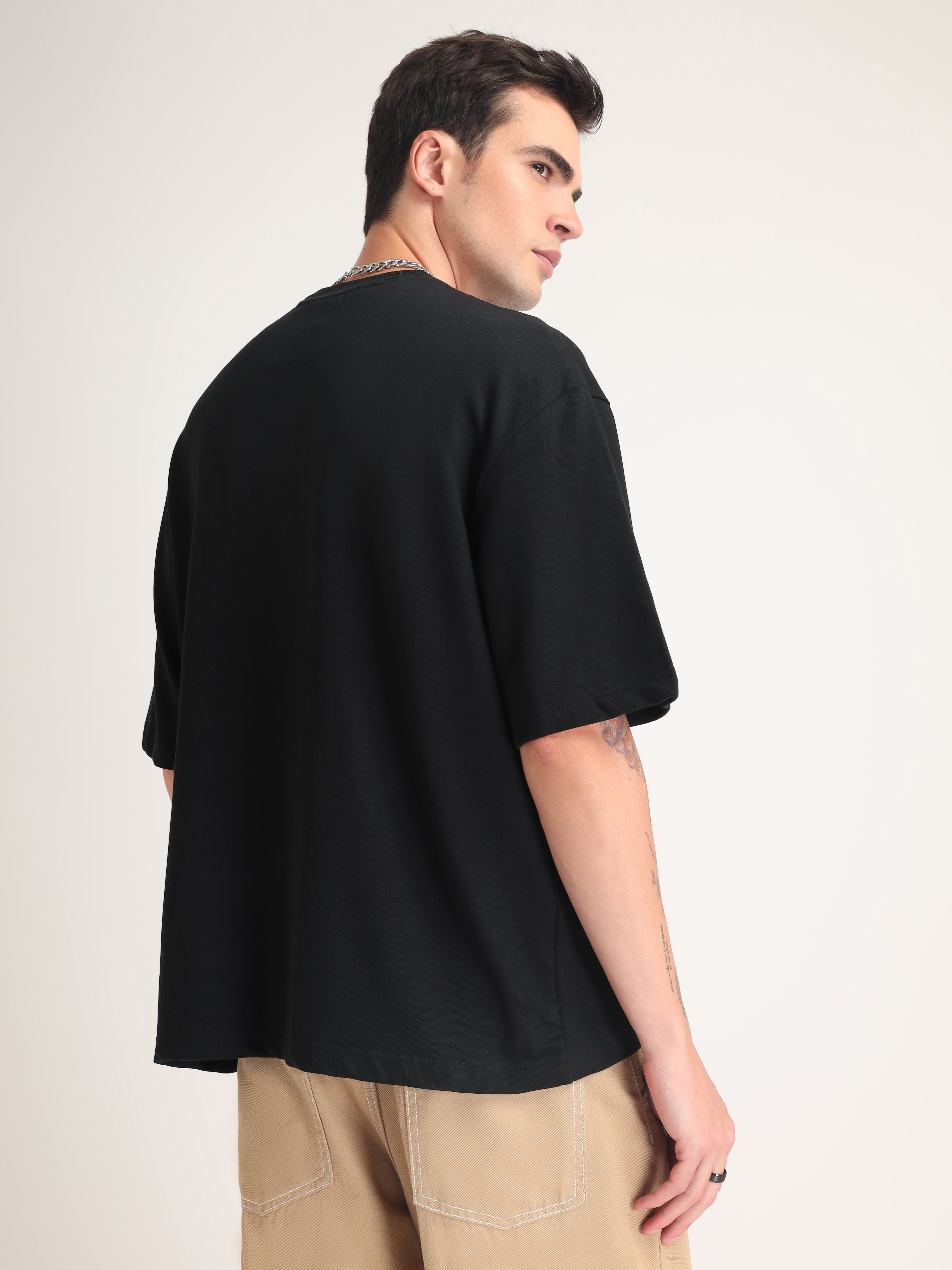 Jet Black Archangel Oversized T-Shirt