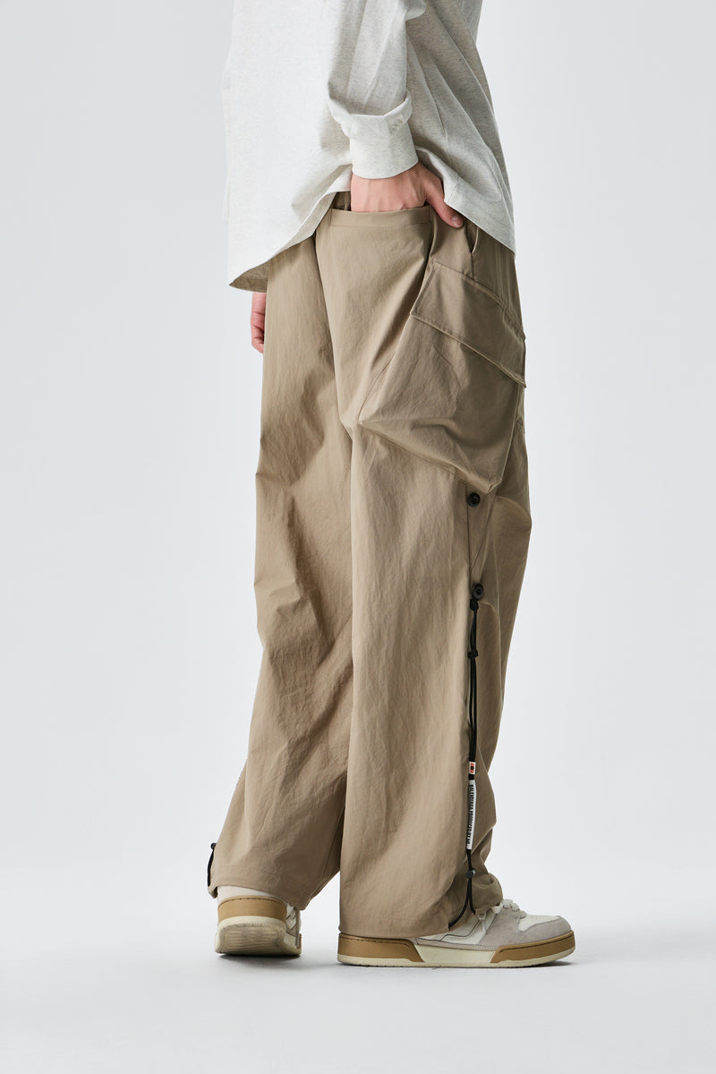 Beige Urban Drifter Utiliity Cargo Pants Flat lay | Weezy