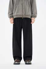 Jet Black Monoframe Relaxed Fit Pants Back view | Weezy