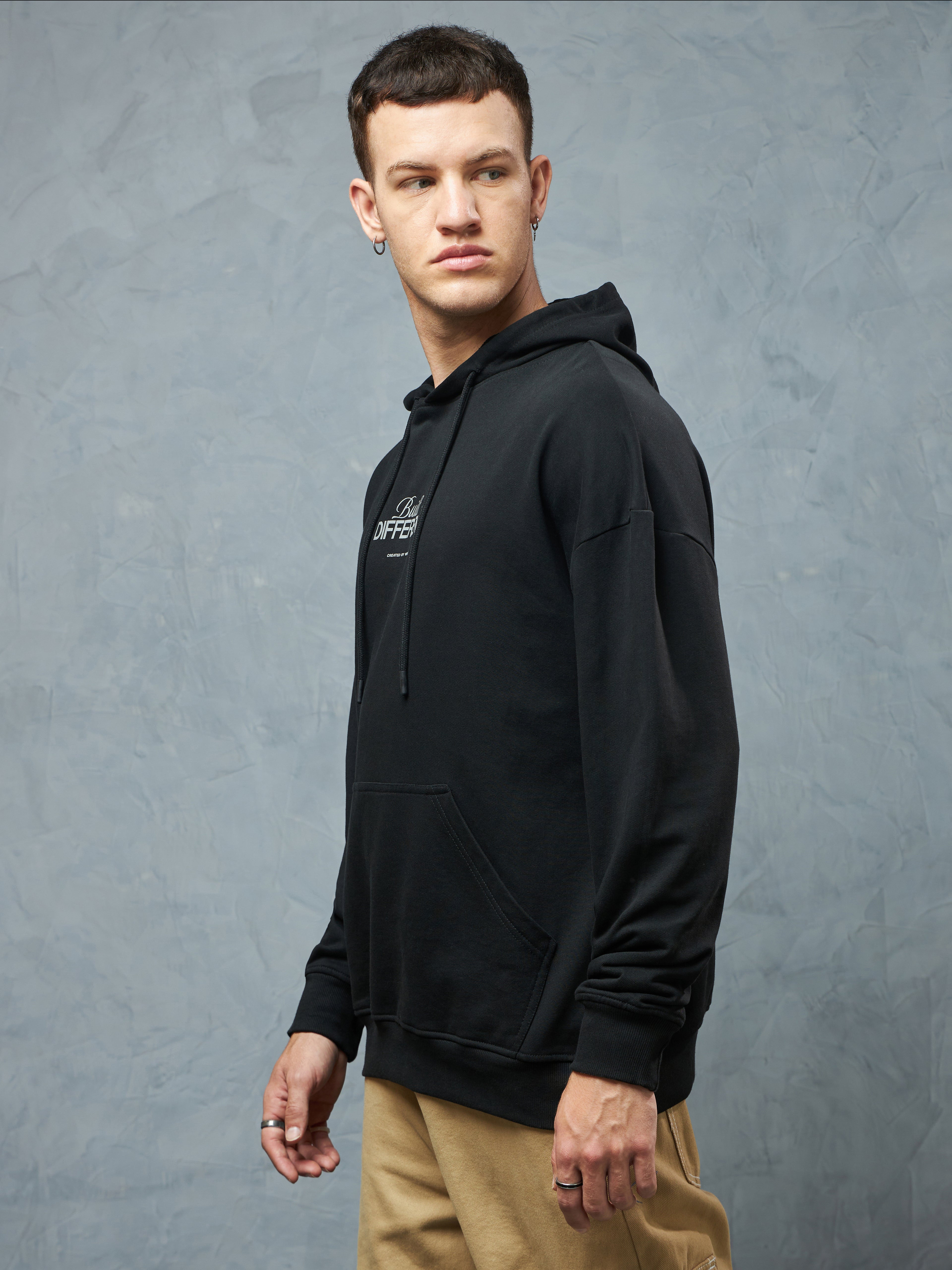 Jet Black Built Different Hoodie