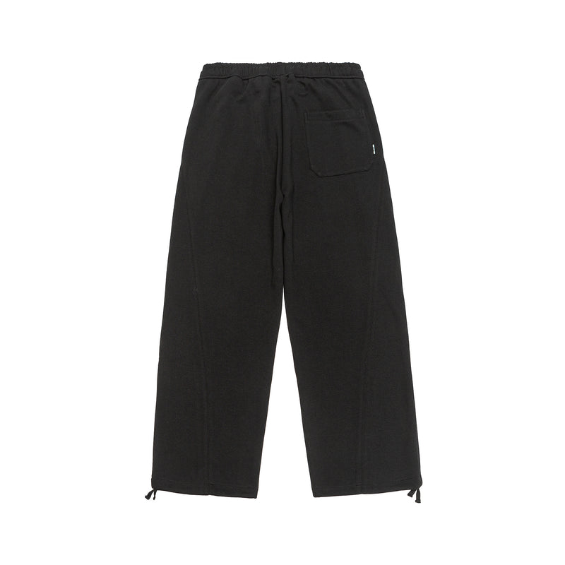 Jet Black Monoframe Relaxed Fit Pants Model view | Weezy