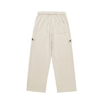 Cream Embroidered Jogger Pants Flat lay | Weezy